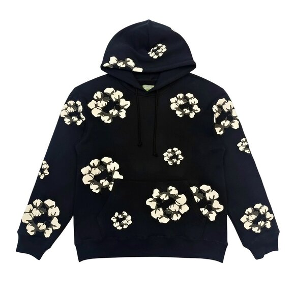 Denim Tears x CPFM Cactus Tears Wreath Hoodie Sweatshirt Black - Picture 1 of 3